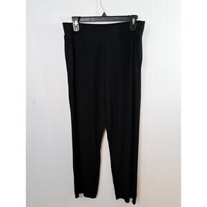 Susan Graver Modern Essentials Women's Black Straight Leg Pants Size Medium